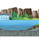 Klamath Basin dam illustration